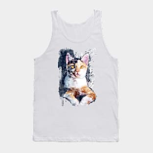 Tabby Cat Portrait Tank Top